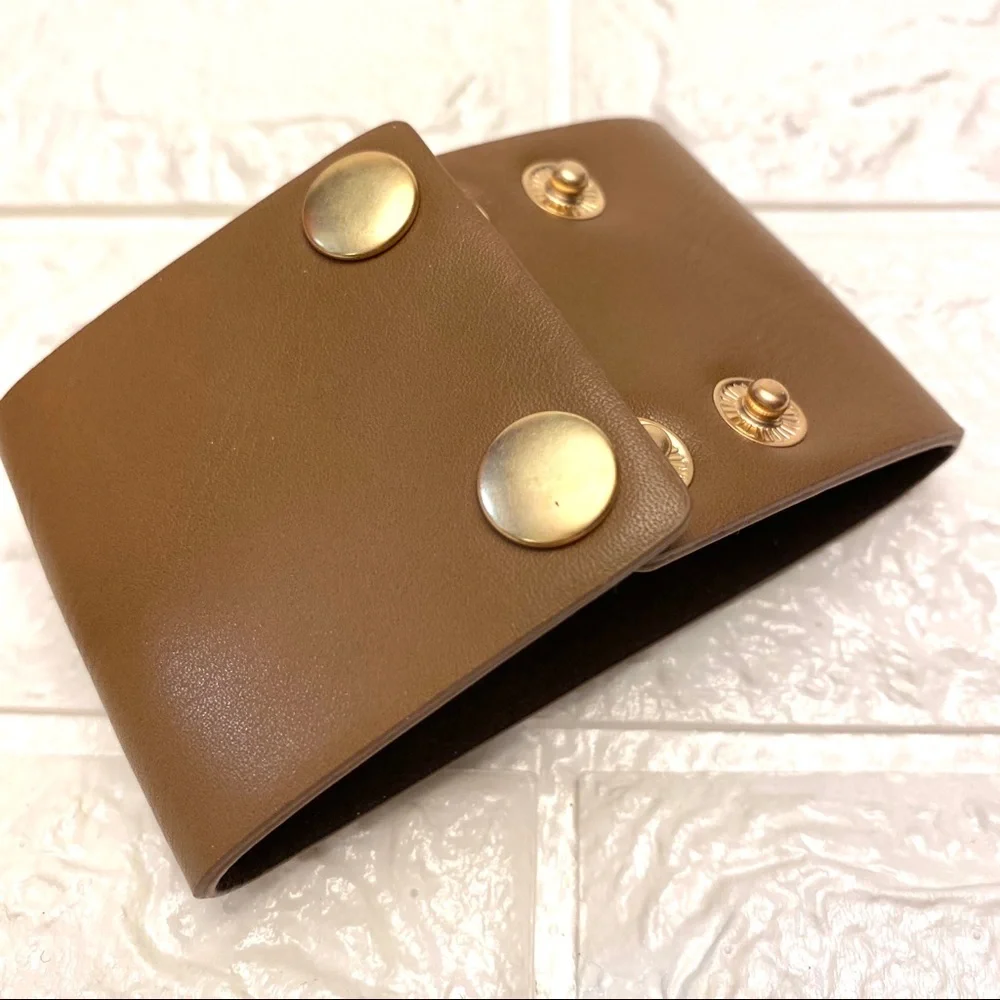 Faux Leather Cuff and Agate Bracelet by I.… - Picture 6 of 10